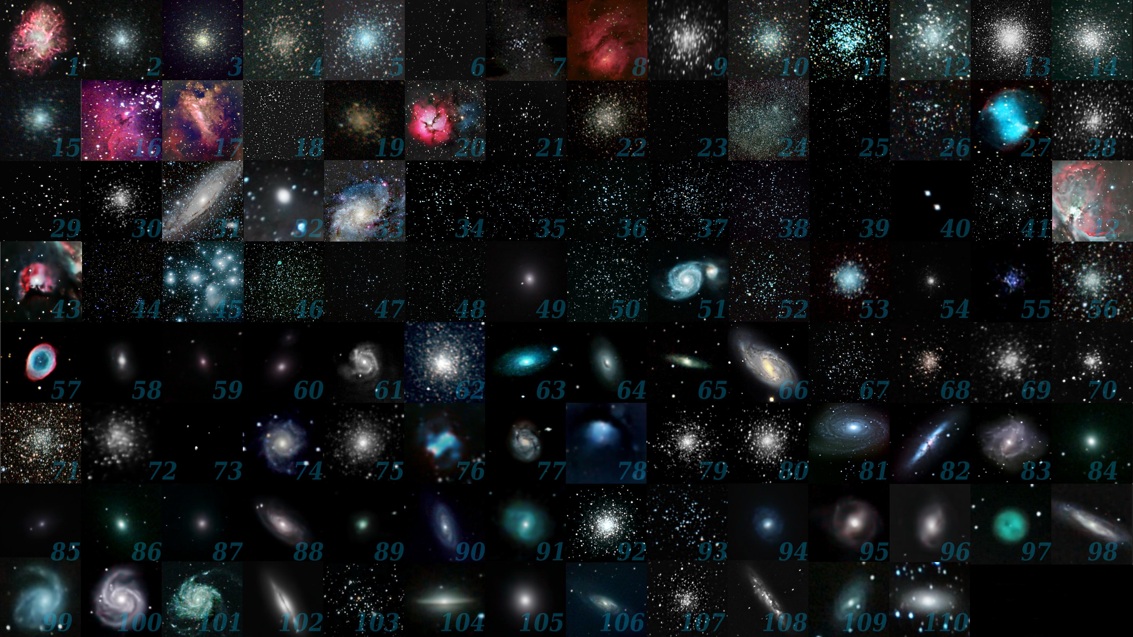 Alle Messier-Objekte, Wikipedia